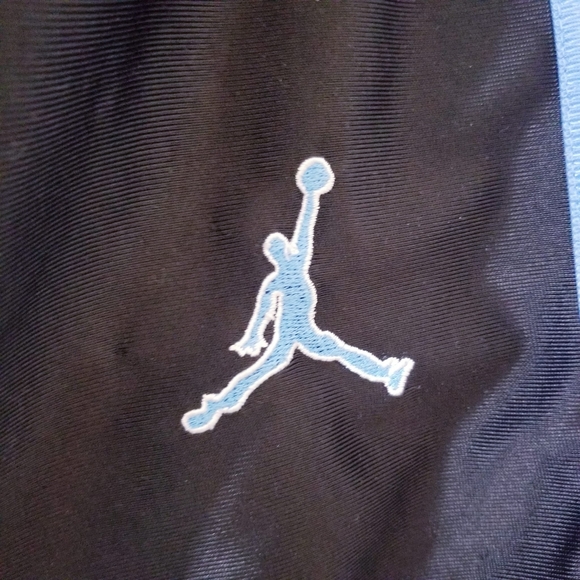 Jordan Mesh Carolina Blue Black Basketball Shorts Drawstring Sports - Picture 3 of 5